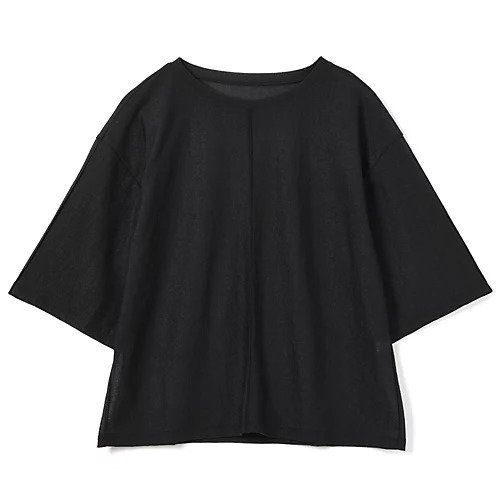 【スアデオ/suadeo】のシアー切替ワイドTシャツ インテリア・キッズ・メンズ・レディースファッション・服の通販 founy(ファウニー) 　ファッション　Fashion　レディースファッション　Fashion for Women　トップス・カットソー　Cut & Sew Tops　シャツ・ブラウス・オフィスカジュアル　Elegant Blouses & Button-Ups　ロングTシャツ・Tシャツ　Longline T-Shirts & Tees　オーガンジー　Organza Fabric　カットソー　Cut and Sewn Top　シアー　Sheer, See-Through　ストレッチ　Stretch, Stretchy Fabric　ビンテージ　Vintage, Retro Style　ワイド　Wide, Wide Fit　切替　Switching, Contrast Panel　洗える　Machine Washable　ブラック|ID: prp329100004879677 ipo3291000000037252772