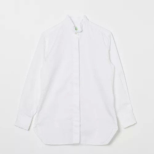 【フィナモレ/Finamore】のフリルシャツ インテリア・キッズ・メンズ・レディースファッション・服の通販 founy(ファニー) ファッション Fashion レディースファッション Fashion for Women トップス・カットソー Cut & Sew Tops シャツ・ブラウス・オフィスカジュアル Elegant Blouses & Button-Ups バランス Balance, Style Balance フェミニン Feminine, Girly フリル Frill, Ruffle マニッシュ Mannish, Boyish 定番 Standard, Basic Item 洗える Machine Washable ホワイト|ID: prp329100004879703 ipo3291000000036412061