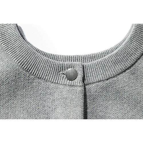 【トゥエルブクローゼット/12closet】の【kazumiさんコラボ】【洗える】コットンカシミヤ2WAYニット 人気、トレンドファッション・服の通販 founy(ファニー) 　ファッション　Fashion　レディースファッション　Fashion for Women　トップス・カットソー　Cut & Sew Tops　ニット　Knit Tops & Sweaters　コラボ　Collaboration, Collab　シルバー　Silver, Metallic Silver　ジャカード／ジャガード　Jacquard, Woven Pattern　スウェット / スエット　Sweatshirt, Sweatwear　ダブル　Double, Double-Breasted　ボーダー　Border, Stripe　メタル　Metal, Metal Parts　洗える　Machine Washable　other-3|ID: prp329100004879862 ipo3291000000036413100