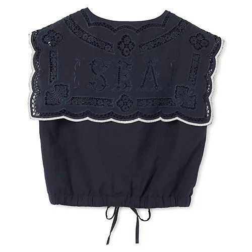 【シー ニューヨーク/Sea NEW YORK】のMARIE EMBROIDERY VEST 人気、トレンドファッション・服の通販 founy(ファニー) 　ファッション　Fashion　レディースファッション　Fashion for Women　アウター　Coat / Outerwear Collection　トップス・カットソー　Cut & Sew Tops　ベスト&ジレ / 重ね着スタイル　Vests & Gilets　2025年　2025　2025-2026秋冬・A/W　Autumn/Winter 2025–26 AW25–26　アイレット　Eyelet Lace　コンパクト　Compact, Small Size　ドローコード　Drawcord, Drawstring Cord　フロント　Front, Front Design　ベスト　Vest, Waistcoat　リボン　Ribbon, Bow　other-2|ID: prp329100004879899 ipo3291000000036413335