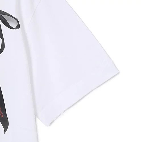 【シモーン ロシャ/SIMONE ROCHA】のRIBBON BOW TAIL PRINT T-SHIRT 人気、トレンドファッション・服の通販 founy(ファニー) 　ファッション　Fashion　レディースファッション　Fashion for Women　トップス・カットソー　Cut & Sew Tops　シャツ・ブラウス・オフィスカジュアル　Elegant Blouses & Button-Ups　ロングTシャツ・Tシャツ　Longline T-Shirts & Tees　2025年　2025　2025-2026秋冬・A/W　Autumn/Winter 2025–26 AW25–26　インナー　Innerwear　ビッグ　Big, Oversized　プリント　Print, Printed Pattern　リボン　Ribbon, Bow　ロング　Long, Long-Length　エレガント 上品　Elegant　半袖　Short Sleeve, Half Sleeve　洗える　Machine Washable　other-3|ID: prp329100004879917 ipo3291000000036413449
