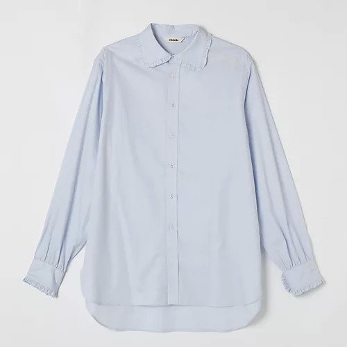 【オブラダ/Oblada】のGLANCE SHIRT インテリア・キッズ・メンズ・レディースファッション・服の通販 founy(ファニー) 　ファッション　Fashion　レディースファッション　Fashion for Women　トップス・カットソー　Cut & Sew Tops　シャツ・ブラウス・オフィスカジュアル　Elegant Blouses & Button-Ups　シリコン　Silicone, Silicone Material　スウェット / スエット　Sweatshirt, Sweatwear　フリル　Frill, Ruffle　ブロード　Broadcloth, Fine Cotton　A/W・秋冬　Autumn/Winter　L.BLUE|ID: prp329100004879950 ipo3291000000036413644