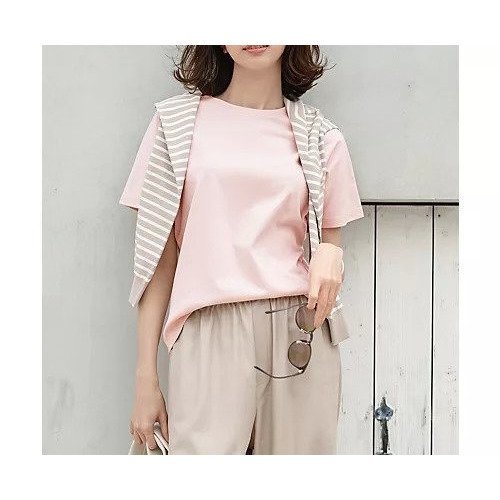 【エニー/ANY】の【新色追加/10色展開】プレミアムベーシック半袖Tシャツ インテリア・キッズ・メンズ・レディースファッション・服の通販 founy(ファニー) 　ファッション　Fashion　レディースファッション　Fashion for Women　トップス・カットソー　Cut & Sew Tops　シャツ・ブラウス・オフィスカジュアル　Elegant Blouses & Button-Ups　ロングTシャツ・Tシャツ　Longline T-Shirts & Tees　インナー　Innerwear　シンプル　Simple, Minimal　デニム　Denim, Jeans Material　定番　Standard, Basic Item　人気　Popular, Best Seller　プレミアム　Premium, High-End　ベーシック　Basic, Essential　半袖　Short Sleeve, Half Sleeve　おすすめ　Recommended / Our Picks　ピンク|ID: prp329100004879972 ipo3291000000036413768