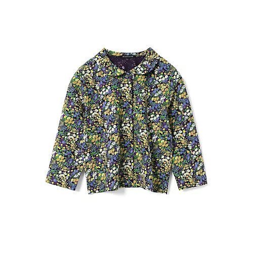 【ミズイロ インド/mizuiro ind】のフラワープリントラウンドカラーカーディガン インテリア・キッズ・メンズ・レディースファッション・服の通販 founy(ファニー) 　ファッション　Fashion　レディースファッション　Fashion for Women　トップス・カットソー　Cut & Sew Tops　カーディガン・羽織り　Layered Style Cardigans　花柄・フラワープリント・モチーフ　Floral Prints & Motifs / Flower Pattern Tops　カットソー　Cut and Sewn Top　コンパクト　Compact, Small Size　バランス　Balance, Style Balance　ビビッド　Vivid, Bright Tone　フラワー　Flower, Floral　フロント　Front, Front Design　プリント　Print, Printed Pattern　ボトム　Bottoms, Lower Wear　ヴィンテージ　Vintage Style　エレガント 上品　Elegant　ネイビー|ID: prp329100004879976 ipo3291000000036413799