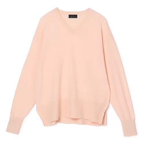 【エムセブンデイズ/M7days】の【洗える】Vネックボクシーニット インテリア・キッズ・メンズ・レディースファッション・服の通販 founy(ファニー) 　ファッション　Fashion　レディースファッション　Fashion for Women　トップス・カットソー　Cut & Sew Tops　ニット　Knit Tops & Sweaters　Vネックトップス　V-Neck Tops / V-Cut Neckline Shirts　スリット　Slit, Slit Detail　トレンド　Trend, Trending Now　バランス　Balance, Style Balance　レース　Lace, Lace Fabric　エレガント 上品　Elegant　今季　This Season, Current Season　夏　Summer　洗える　Machine Washable　ピンク|ID: prp329100004879997 ipo3291000000036413937