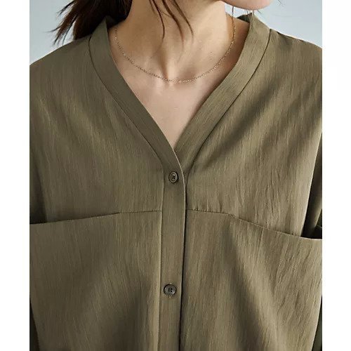 【スタイルデリ/STYLE DELI】の袖口リブの身頃がポケットVネックシャツ 人気、トレンドファッション・服の通販 founy(ファニー) 　ファッション　Fashion　レディースファッション　Fashion for Women　トップス・カットソー　Cut & Sew Tops　シャツ・ブラウス・オフィスカジュアル　Elegant Blouses & Button-Ups　Vネックトップス　V-Neck Tops / V-Cut Neckline Shirts　インナー　Innerwear　シンプル　Simple, Minimal　ストレート　Straight, Straight Cut　スリット　Slit, Slit Detail　タートルネック　Turtleneck, High Neck　人気　Popular, Best Seller　長袖　Long Sleeve, Full Sleeve　ハイネック　High Neck, Mock Neck　パール　Pearl, Pearl Accent　フロント　Front, Front Design　ポケット　Pocket, Pocket Detail　防寒　Cold Protection, Winter-Ready　ワイド　Wide, Wide Fit　冬　Winter / This Winter　other-3|ID: prp329100004880795 ipo3291000000036428843