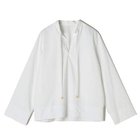 【イーバイエクラ/E by eclat】のバンドカラーキーネックシャツ 人気、トレンドファッション・服の通販 founy(ファニー) ファッション Fashion レディースファッション Fashion for Women トップス・カットソー Cut & Sew Tops シャツ・ブラウス・オフィスカジュアル Elegant Blouses & Button-Ups なめらか Smooth, Silky Texture タイプライター Typewriter Fabric, Crisp Cotton フォルム Silhouette, Form 洗える Machine Washable thumbnail ホワイト|ID: prp329100004880811 ipo3291000000036429057