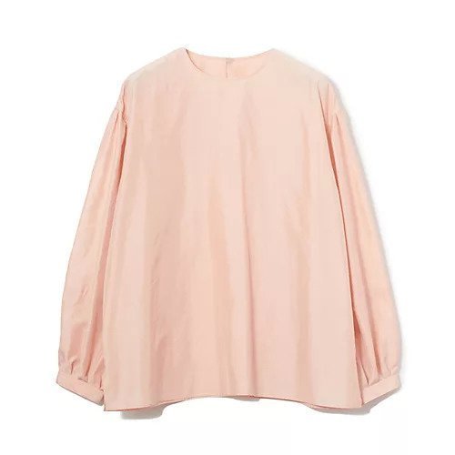 【イーバイエクラ/E by eclat】の【コラボ】タック入りTブラウス インテリア・キッズ・メンズ・レディースファッション・服の通販 founy(ファニー) 　ファッション　Fashion　レディースファッション　Fashion for Women　トップス・カットソー　Cut & Sew Tops　シャツ・ブラウス・オフィスカジュアル　Elegant Blouses & Button-Ups　コラボ　Collaboration, Collab　スリット　Slit, Slit Detail　ベーシック　Basic, Essential　洗える　Machine Washable　ピンク|ID: prp329100004884071 ipo3291000000036457692