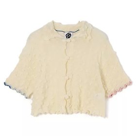 【ヤンヤン/YANYAN】のBORLOR SS SHIRT W/ KNOT BUTTONS 人気、トレンドファッション・服の通販 founy(ファニー) ファッション Fashion レディースファッション Fashion for Women トップス・カットソー Cut & Sew Tops シャツ・ブラウス・オフィスカジュアル Elegant Blouses & Button-Ups 2025年 2025 2025-2026秋冬・A/W Autumn/Winter 2025–26 AW25–26 カーディガン Cardigan, Knitwear フロント Front, Front Design 半袖 Short Sleeve, Half Sleeve |ID:prp329100004884129