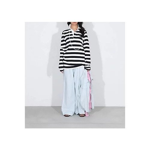 【マディソンブルー/MADISONBLUE】のSLIM FIT RUGBY SHIRT COTTON BORDER 人気、トレンドファッション・服の通販 founy(ファニー) 　ファッション　Fashion　レディースファッション　Fashion for Women　トップス・カットソー　Cut & Sew Tops　シャツ・ブラウス・オフィスカジュアル　Elegant Blouses & Button-Ups　パール　Pearl, Pearl Accent　フェミニン　Feminine, Girly　other-3|ID: prp329100004884220 ipo3291000000036458784