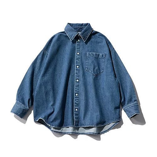 【アッパー ハイツ/upper hights】の【樋口かほりさん別注】THE MOSS (OVER SHIRTS) インテリア・キッズ・メンズ・レディースファッション・服の通販 founy(ファウニー) 　ファッション　Fashion　レディースファッション　Fashion for Women　トップス・カットソー　Cut & Sew Tops　シャツ・ブラウス・オフィスカジュアル　Elegant Blouses & Button-Ups　インナー　Innerwear　セットアップ　Set-Up, Coordinated Outfit　タートルネック　Turtleneck, High Neck　デニム　Denim, Jeans Material　ポケット　Pocket, Pocket Detail　別注　Limited Edition, Custom Order　洗える　Machine Washable　INDIGO|ID: prp329100004884271 ipo3291000000037249834