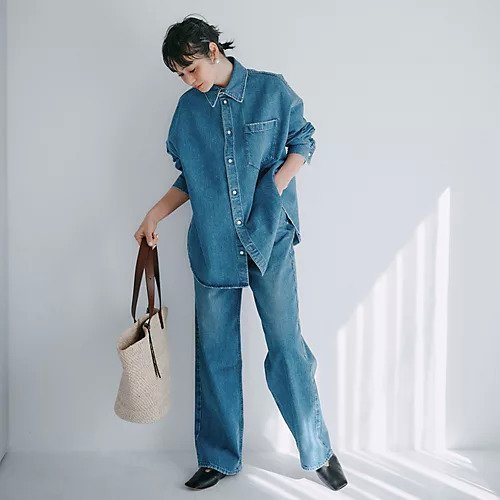 【アッパー ハイツ/upper hights】の【樋口かほりさん別注】THE MOSS (OVER SHIRTS) 大人の最旬トレンドファッション＆コーディネート founy(ファウニー) 　ファッション　Fashion　レディースファッション　Fashion for Women　トップス・カットソー　Cut & Sew Tops　シャツ・ブラウス・オフィスカジュアル　Elegant Blouses & Button-Ups　インナー　Innerwear　セットアップ　Set-Up, Coordinated Outfit　タートルネック　Turtleneck, High Neck　デニム　Denim, Jeans Material　ポケット　Pocket, Pocket Detail　別注　Limited Edition, Custom Order　洗える　Machine Washable　other-2|ID: prp329100004884271 ipo3291000000037249836