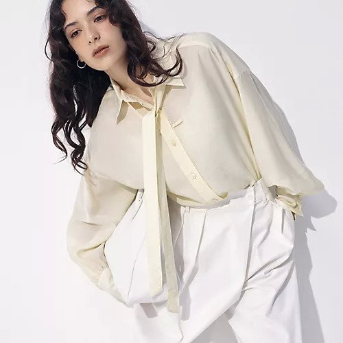 【スアデオ/suadeo】の【大草直子さんコラボ】細ボウブラウス 大人の最旬トレンドファッション＆コーディネート founy(ファウニー) 　ファッション　Fashion　レディースファッション　Fashion for Women　トップス・カットソー　Cut & Sew Tops　シャツ・ブラウス・オフィスカジュアル　Elegant Blouses & Button-Ups　とろみ　Fluid, Flowy Fabric　コラボ　Collaboration, Collab　ドレープ　Drape, Draping Fabric　ベーシック　Basic, Essential　ループ　Loop, Loop Knit　レギュラー　Regular, Standard Fit　エレガント 上品　Elegant　洗える　Machine Washable　other-3|ID: prp329100004885010 ipo3291000000037248129