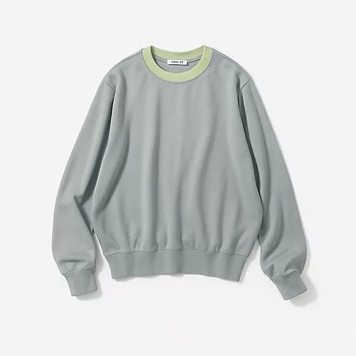 【スローン/SLOANE】の【HPS別注】18G 二重臼 ポリエステル キュプラ コットン クルーネック インテリア・キッズ・メンズ・レディースファッション・服の通販 founy(ファニー) 　ファッション　Fashion　レディースファッション　Fashion for Women　キュプラ　Cupro, Eco Fabric　スウェット / スエット　Sweatshirt, Sweatwear　デニム　Denim, Jeans Material　エレガント 上品　Elegant　別注　Limited Edition, Custom Order　抗菌　Antibacterial, Bacteria-Resistant　洗える　Machine Washable　グレー×ライムグリーン|ID: prp329100004885019 ipo3291000000036465972