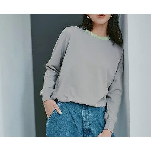 【スローン/SLOANE】の【HPS別注】18G 二重臼 ポリエステル キュプラ コットン クルーネック 人気、トレンドファッション・服の通販 founy(ファニー) 　ファッション　Fashion　レディースファッション　Fashion for Women　キュプラ　Cupro, Eco Fabric　スウェット / スエット　Sweatshirt, Sweatwear　デニム　Denim, Jeans Material　エレガント 上品　Elegant　別注　Limited Edition, Custom Order　抗菌　Antibacterial, Bacteria-Resistant　洗える　Machine Washable　other-3|ID: prp329100004885019 ipo3291000000036465976