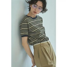 【マージュール/marjour】のRINGER BORDER TEE 人気、トレンドファッション・服の通販 founy(ファニー) ファッション Fashion レディースファッション Fashion for Women ストレッチ Stretch, Stretchy Fabric デニム Denim, Jeans Material バランス Balance, Style Balance ベーシック Basic, Essential ボーダー Border, Stripe ポケット Pocket, Pocket Detail ロング Long, Long-Length |ID:prp329100004885041