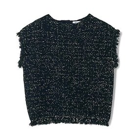 【イーバイエクラ/E by eclat】 ツイード風ニットトップス人気、トレンドファッション・服の通販 founy(ファニー) ファッション Fashion レディースファッション Fashion for Women トップス・カットソー Cut & Sew Tops ニット Knit Tops & Sweaters ツイード Twill, Twill Weave フリンジ Fringe, Tassel エレガント 上品 Elegant |ID:prp329100004885065