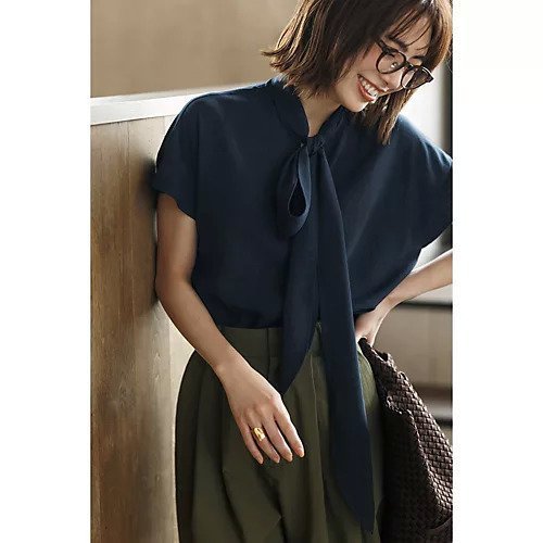 【エムセブンデイズ/M7days】の【洗える】さらふわボウタイブラウス 大人の最旬トレンドファッション＆コーディネート founy(ファウニー) 　ファッション　Fashion　レディースファッション　Fashion for Women　トップス・カットソー　Cut & Sew Tops　シャツ・ブラウス・オフィスカジュアル　Elegant Blouses & Button-Ups　エレガント 上品　Elegant　ヴィンテージ　Vintage Style　洗える　Machine Washable　シアー　Sheer, See-Through　スリーブ　Sleeve, Long Sleeve / Short Sleeve　ドレープ　Drape, Draping Fabric　人気　Popular, Best Seller　ハイネック　High Neck, Mock Neck　バランス　Balance, Style Balance　フリル　Frill, Ruffle　フレンチ　French, French Style　フロント　Front, Front Design　ラウンド　Round, Round Neck　リボン　Ribbon, Bow　夏　Summer　other-3|ID: prp329100004885073 ipo3291000000037258774