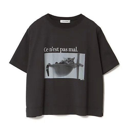【イーバイエクラ/E by eclat】のAlain CAT Tシャツ インテリア・キッズ・メンズ・レディースファッション・服の通販 founy(ファウニー) https://founy.com/ ファッション Fashion レディースファッション Fashion for Women トップス・カットソー Cut & Sew Tops シャツ・ブラウス・オフィスカジュアル Elegant Blouses & Button-Ups ロングTシャツ・Tシャツ Longline T-Shirts & Tees プリント Print, Printed Pattern 人気 Popular, Best Seller 手描き Hand-Drawn, Illustrated 洗える Machine Washable |ID: prp329100004887261 ipo3291000000037245198