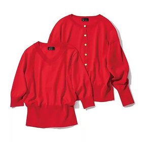 【エムセブンデイズ/M7days】の【加藤かすみさんコラボ】【洗える】着映えアンサンブルニット 人気、トレンドファッション・服の通販 founy(ファニー) ファッション Fashion レディースファッション Fashion for Women トップス・カットソー Cut & Sew Tops ニット Knit Tops & Sweaters アンサンブルニット Knit Ensembles & Twin Sets アンサンブル Ensemble Set カーディガン Cardigan, Knitwear コラボ Collaboration, Collab 半袖 Short Sleeve, Half Sleeve 夏 Summer 洗える Machine Washable |ID:prp329100004887270