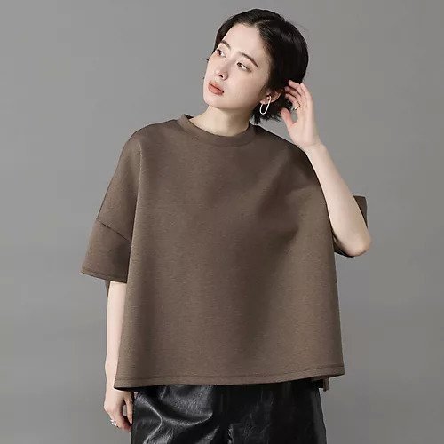 【コグ ザビッグスモーク/COGTHEBIGSMOKE】のNOA T SHIRT 大人の最旬トレンドファッション＆コーディネート founy(ファウニー) 　ファッション　Fashion　レディースファッション　Fashion for Women　トップス・カットソー　Cut & Sew Tops　シャツ・ブラウス・オフィスカジュアル　Elegant Blouses & Button-Ups　ロングTシャツ・Tシャツ　Longline T-Shirts & Tees　ストレッチ　Stretch, Stretchy Fabric　スリーブ　Sleeve, Long Sleeve / Short Sleeve　ハーフ　Half, Half-Length　バランス　Balance, Style Balance　フォルム　Silhouette, Form　ワイド　Wide, Wide Fit　夏　Summer　 other-1|ID: prp329100004887273 ipo3291000000037248180