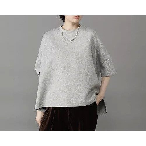 【コグ ザビッグスモーク/COGTHEBIGSMOKE】のNOA T SHIRT インテリア・キッズ・メンズ・レディースファッション・服の通販 founy(ファウニー) 　ファッション　Fashion　レディースファッション　Fashion for Women　トップス・カットソー　Cut & Sew Tops　シャツ・ブラウス・オフィスカジュアル　Elegant Blouses & Button-Ups　ロングTシャツ・Tシャツ　Longline T-Shirts & Tees　ストレッチ　Stretch, Stretchy Fabric　スリーブ　Sleeve, Long Sleeve / Short Sleeve　ハーフ　Half, Half-Length　バランス　Balance, Style Balance　フォルム　Silhouette, Form　ワイド　Wide, Wide Fit　夏　Summer　MID GREY|ID: prp329100004887273 ipo3291000000037248186