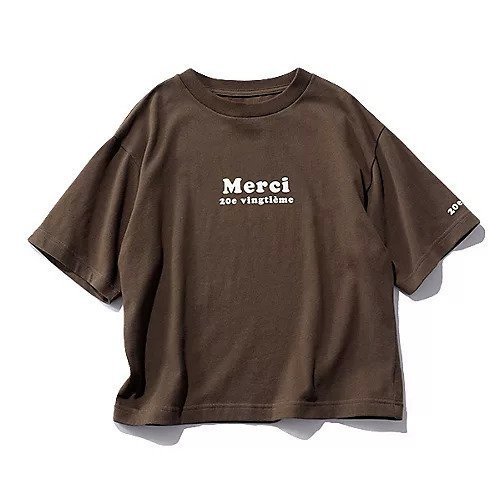 【トゥエルブクローゼット/12closet】の【洗える】USA コットン Merci Tシャツ インテリア・キッズ・メンズ・レディースファッション・服の通販 founy(ファウニー) 　ファッション　Fashion　レディースファッション　Fashion for Women　トップス・カットソー　Cut & Sew Tops　シャツ・ブラウス・オフィスカジュアル　Elegant Blouses & Button-Ups　ロングTシャツ・Tシャツ　Longline T-Shirts & Tees　洗える　Machine Washable　ブラウン1|ID: prp329100004887290 ipo3291000000037245367