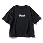 【トゥエルブクローゼット/12closet】の【洗える】USA コットン Merci Tシャツ ブラック1|ID: prp329100004887290 ipo3291000000037245373