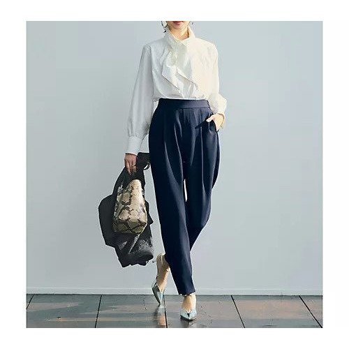 【エムセブンデイズ/M7days】のハリ感ボウタイブラウス 人気、トレンドファッション・服の通販 founy(ファニー) 　ファッション　Fashion　レディースファッション　Fashion for Women　トップス・カットソー　Cut & Sew Tops　シャツ・ブラウス・オフィスカジュアル　Elegant Blouses & Button-Ups　スリット　Slit, Slit Detail　タイプライター　Typewriter Fabric, Crisp Cotton　リアル　Real, Realistic　リボン　Ribbon, Bow　洗える　Machine Washable　other-2|ID: prp329100004887315 ipo3291000000036491976