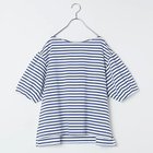 【トゥエルブクローゼット/12closet】の【洗える】5分袖ボリュームトップス ホワイト&ブルー|ID: prp329100004887323 ipo3291000000037245095