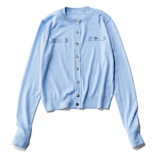 【エムセブンデイズ/M7days】のフェイクポケットつきカーディガン インテリア・キッズ・メンズ・レディースファッション・服の通販 founy(ファウニー) 　ファッション　Fashion　レディースファッション　Fashion for Women　トップス・カットソー　Cut & Sew Tops　カーディガン・羽織り　Layered Style Cardigans　1月号　January Issue　3月号　March Issue　おすすめ　Recommended / Our Picks　アンサンブル　Ensemble Set　インナー　Innerwear　カーディガン　Cardigan, Knitwear　コンパクト　Compact, Small Size　バランス　Balance, Style Balance　フェイク　Faux, Fake　ベーシック　Basic, Essential　ボトム　Bottoms, Lower Wear　ポケット　Pocket, Pocket Detail　リブニット　Rib Knit, Ribbed Knit　人気　Popular, Best Seller　今季　This Season, Current Season　サックスブルー|ID: prp329100004887329 ipo3291000000037245124