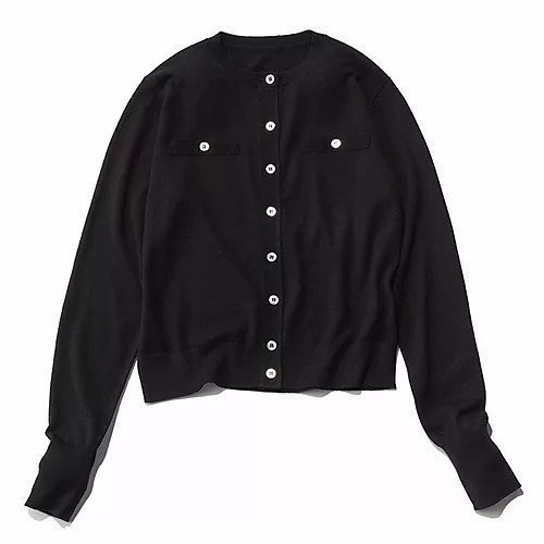 【エムセブンデイズ/M7days】のフェイクポケットつきカーディガン インテリア・キッズ・メンズ・レディースファッション・服の通販 founy(ファウニー) 　ファッション　Fashion　レディースファッション　Fashion for Women　トップス・カットソー　Cut & Sew Tops　カーディガン・羽織り　Layered Style Cardigans　1月号　January Issue　3月号　March Issue　おすすめ　Recommended / Our Picks　アンサンブル　Ensemble Set　インナー　Innerwear　カーディガン　Cardigan, Knitwear　コンパクト　Compact, Small Size　バランス　Balance, Style Balance　フェイク　Faux, Fake　ベーシック　Basic, Essential　ボトム　Bottoms, Lower Wear　ポケット　Pocket, Pocket Detail　リブニット　Rib Knit, Ribbed Knit　人気　Popular, Best Seller　今季　This Season, Current Season　ブラック|ID: prp329100004887329 ipo3291000000037245131