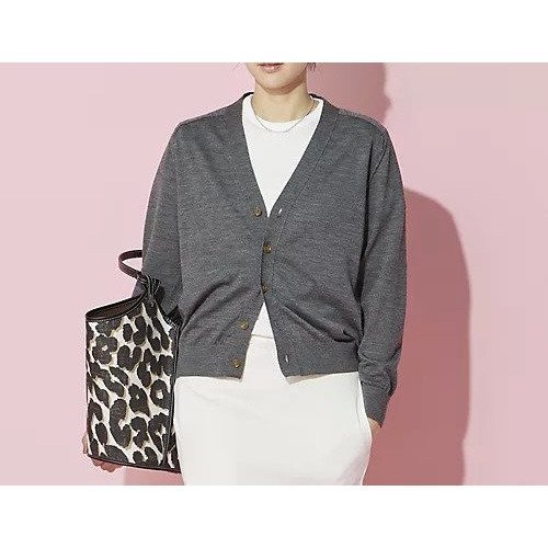 【ウメダ/UMEDA】の16GG V NECK CARDIGAN インテリア・キッズ・メンズ・レディースファッション・服の通販 founy(ファニー) 　ファッション　Fashion　レディースファッション　Fashion for Women　トップス・カットソー　Cut & Sew Tops　カーディガン・羽織り　Layered Style Cardigans　インナー　Innerwear　洗える　Machine Washable　カットソー　Cut and Sewn Top　カーディガン　Cardigan, Knitwear　ショルダー　Shoulder, Shoulder Strap　トレンド　Trend, Trending Now　定番　Standard, Basic Item　人気　Popular, Best Seller　バランス　Balance, Style Balance　フォーム　Form　ベーシック　Basic, Essential　別注　Limited Edition, Custom Order　メランジ　Melange, Mixed Yarn　グレー|ID: prp329100004887337 ipo3291000000036492155