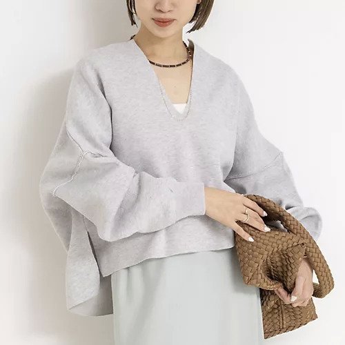 【ノーリーズ/NOLLEY'S】の《手洗い可能》《アンサンブル対応》スウェットライクニットプルオーバー インテリア・キッズ・メンズ・レディースファッション・服の通販 founy(ファニー) 　ファッション　Fashion　レディースファッション　Fashion for Women　トップス・カットソー　Cut & Sew Tops　ニット　Knit Tops & Sweaters　アンサンブルニット　Knit Ensembles & Twin Sets　レディースパーカー・カジュアルフーディー　Casual Hoodies & Sweatshirts　カジュアルプルオーバー・ニットトップス　Pullovers & Knit Tops / Casual Pullovers　スウェット・クルーネックトップス　Sweatshirts & Crewnecks / Relaxed Fit Sweat Tops　アンサンブル　Ensemble Set　スウェット / スエット　Sweatshirt, Sweatwear　スキッパー　Skipper, Open Collar　ストレート　Straight, Straight Cut　スリーブ　Sleeve, Long Sleeve / Short Sleeve　セットアップ　Set-Up, Coordinated Outfit　人気　Popular, Best Seller　バランス　Balance, Style Balance　ボトム　Bottoms, Lower Wear　ロング　Long, Long-Length　おすすめ　Recommended / Our Picks　夏　Summer　エレガント 上品　Elegant　2025年　2025　2025-2026秋冬・A/W　Autumn/Winter 2025–26 AW25–26　2026年　2026　ライトグレー|ID: prp329100004887417 ipo3291000000036492799