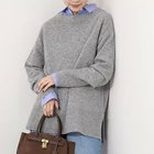【ノーリーズ/NOLLEY'S】のウールナイロンロング丈プルオーバー 人気、トレンドファッション・服の通販 founy(ファニー) ファッション Fashion レディースファッション Fashion for Women トップス・カットソー Cut & Sew Tops カジュアルプルオーバー・ニットトップス Pullovers & Knit Tops / Casual Pullovers 2025年 2025 2025-2026秋冬・A/W Autumn/Winter 2025–26 AW25–26 おすすめ Recommended / Our Picks デコルテ Décolleté, Neckline ボトム Bottoms, Lower Wear ロング Long, Long-Length thumbnail ミディアムグレー|ID: prp329100004887425 ipo3291000000036492865