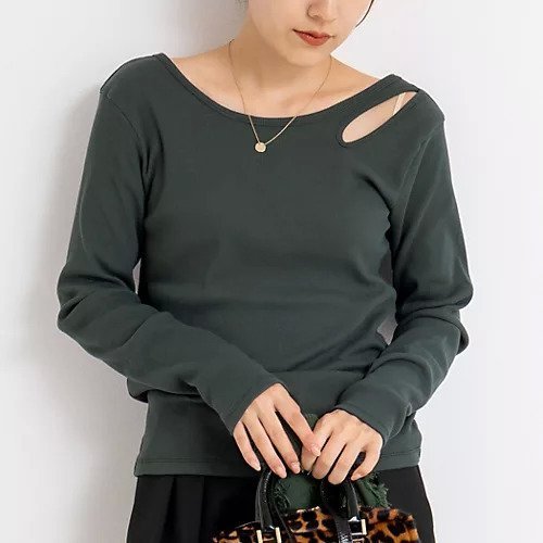 【リエミラー/Rie Miller】のウォッシャブルリブカットアウト2WAYロンT 人気、トレンドファッション・服の通販 founy(ファニー) 　ファッション　Fashion　レディースファッション　Fashion for Women　トップス・カットソー　Cut & Sew Tops　ロングTシャツ・Tシャツ　Longline T-Shirts & Tees　2025年　2025　2025-2026秋冬・A/W　Autumn/Winter 2025–26 AW25–26　シンプル　Simple, Minimal　ジャケット　Jacket, Outerwear　ストレッチ　Stretch, Stretchy Fabric　 other-1|ID: prp329100004887434 ipo3291000000036492926