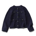 【エムセブンデイズ/M7days】の【洗える】ツイードジャケット風ニットカーディガン 人気、トレンドファッション・服の通販 founy(ファニー) ファッション Fashion レディースファッション Fashion for Women カーゴパンツ Cargo Pants, Utility Pants カーディガン Cardigan, Knitwear ジャケット Jacket, Outerwear ツイード Twill, Twill Weave デニム Denim, Jeans Material フリンジ Fringe, Tassel ポケット Pocket, Pocket Detail ミックス Mix, Mixed Style メタル Metal, Metal Parts ビジネス 仕事 通勤 Business / Work / Commuting 洗える Machine Washable thumbnail ネイビー|ID: prp329100004887451 ipo3291000000036493033