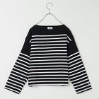 【アルモーリュックス/Armor lux】の【洗える】 ボートネックボーダー クロップドトップス ブラック×ホワイト|ID: prp329100004887458 ipo3291000000037248828