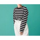 【チノ/CINOH】の【HPS別注】REFINA LONG SLEEVE T-SHIRT 人気、トレンドファッション・服の通販 founy(ファニー) ファッション Fashion レディースファッション Fashion for Women トップス・カットソー Cut & Sew Tops シャツ・ブラウス・オフィスカジュアル Elegant Blouses & Button-Ups ロングTシャツ・Tシャツ Longline T-Shirts & Tees ボーダー Border, Stripe 別注 Limited Edition, Custom Order 定番 Standard, Basic Item 洗える Machine Washable thumbnail BLACK×WHITE|ID: prp329100004887467 ipo3291000000036493144