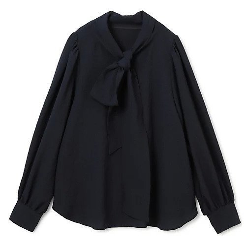 【エムセブンデイズ/M7days】の【徳原文子さんコラボ】【洗える】シボ感ボウタイブラウス インテリア・キッズ・メンズ・レディースファッション・服の通販 founy(ファニー) 　ファッション　Fashion　レディースファッション　Fashion for Women　トップス・カットソー　Cut & Sew Tops　シャツ・ブラウス・オフィスカジュアル　Elegant Blouses & Button-Ups　エレガント 上品　Elegant　コラボ　Collaboration, Collab　フェミニン　Feminine, Girly　リボン　Ribbon, Bow　旅行　Travel　洗える　Machine Washable　軽量　Lightweight, Ultra Light　ネイビー|ID: prp329100004887480 ipo3291000000036493317