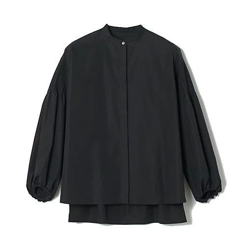 【イーバイエクラ/E by eclat】の袖ピンタックボリュームブラウス インテリア・キッズ・メンズ・レディースファッション・服の通販 founy(ファウニー) 　ファッション　Fashion　レディースファッション　Fashion for Women　トップス・カットソー　Cut & Sew Tops　シャツ・ブラウス・オフィスカジュアル　Elegant Blouses & Button-Ups　ショルダー　Shoulder, Shoulder Strap　ドロップ　Drop Shoulder, Dropped Style　バランス　Balance, Style Balance　ブラウジング　Blouson Silhouette, Cinched Waist　洗える　Machine Washable　ブラック|ID: prp329100004887481 ipo3291000000037248207