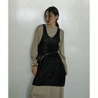 【マージュール/marjour】のOPENWORK KNIT TUNIC 人気、トレンドファッション・服の通販 founy(ファニー) ファッション Fashion レディースファッション Fashion for Women トップス・カットソー Cut & Sew Tops ニット Knit Tops & Sweaters インナー Innerwear シンプル Simple, Minimal スタイリッシュ Stylish, Fashionable ストレッチ Stretch, Stretchy Fabric チュニック Tunic, Long Top 冬 Winter / This Winter 夏 Summer 春 Spring S/S・春夏 SS, Spring/Summer, Warm Season 透かし Cut-Out, Lacework thumbnail BLACK|ID: prp329100004887499 ipo3291000000036493631