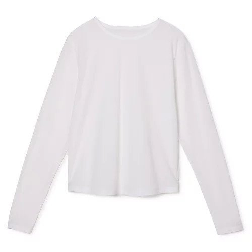 【エムセブンデイズ/M7days】の【洗える】クルーネックシアーTシャツ インテリア・キッズ・メンズ・レディースファッション・服の通販 founy(ファウニー) 　ファッション　Fashion　レディースファッション　Fashion for Women　トップス・カットソー　Cut & Sew Tops　シャツ・ブラウス・オフィスカジュアル　Elegant Blouses & Button-Ups　ロングTシャツ・Tシャツ　Longline T-Shirts & Tees　インナー　Innerwear　洗える　Machine Washable　長袖　Long Sleeve, Full Sleeve　ホワイト|ID: prp329100004887539 ipo3291000000037249768