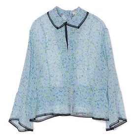 【ブラミンク/BLAMINK】のBM S SI FLW/PRT PEPLUM 人気、トレンドファッション・服の通販 founy(ファニー) ファッション Fashion レディースファッション Fashion for Women シアー Sheer, See-Through シフォン Chiffon, Lightweight Fabric シルク Silk, 100% Silk トリミング Trimming, Decorative Edge フラワー Flower, Floral プリント Print, Printed Pattern モダン Modern, Contemporary ヴィンテージ Vintage Style |ID:prp329100004887560