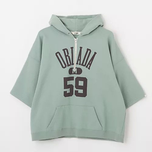 【オブラダ/Oblada】の【HPS別注】HALF ZIP HOODIE インテリア・キッズ・メンズ・レディースファッション・服の通販 founy(ファニー) https://founy.com/ ファッション Fashion レディースファッション Fashion for Women スウェット / スエット Sweatshirt, Sweatwear バランス Balance, Style Balance ロング Long, Long-Length ヴィンテージ Vintage Style 別注 Limited Edition, Custom Order 半袖 Short Sleeve, Half Sleeve 春 Spring 洗える Machine Washable |ID: prp329100004887567 ipo3291000000036892202
