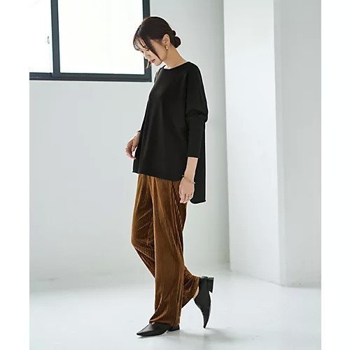 【スタイルデリ/STYLE DELI】の【LUXE】ノーブルジョーゼットプルオーバー 人気、トレンドファッション・服の通販 founy(ファニー) 　ファッション　Fashion　レディースファッション　Fashion for Women　トップス・カットソー　Cut & Sew Tops　カジュアルプルオーバー・ニットトップス　Pullovers & Knit Tops / Casual Pullovers　インナー　Innerwear　カットソー　Cut and Sewn Top　カーディガン　Cardigan, Knitwear　ガウン　Gown, Robe　シンプル　Simple, Minimal　ジャケット　Jacket, Outerwear　ジョーゼット　Georgette, Semi-Sheer Fabric　ストレッチ　Stretch, Stretchy Fabric　ストレート　Straight, Straight Cut　スリット　Slit, Slit Detail　なめらか　Smooth, Silky Texture　長袖　Long Sleeve, Full Sleeve　バランス　Balance, Style Balance　フィット　Fit, Slim Fit　フォルム　Silhouette, Form　ブルゾン　Blouson, Bomber Jacket　防寒　Cold Protection, Winter-Ready　モコモコ　Fuzzy, Fluffy　冬　Winter / This Winter　エレガント 上品　Elegant　other-3|ID: prp329100004887584 ipo3291000000036494698