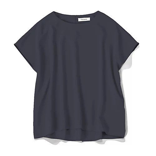 【イーバイエクラ/E by eclat】の【とろみ】コクーンブラウス インテリア・キッズ・メンズ・レディースファッション・服の通販 founy(ファウニー) 　ファッション　Fashion　レディースファッション　Fashion for Women　トップス・カットソー　Cut & Sew Tops　シャツ・ブラウス・オフィスカジュアル　Elegant Blouses & Button-Ups　とろみ　Fluid, Flowy Fabric　カッティング　Cutting Detail　シンプル　Simple, Minimal　洗える　Machine Washable　ネイビー|ID: prp329100004888737 ipo3291000000037245417
