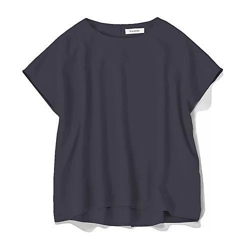 【イーバイエクラ/E by eclat】の【とろみ】コクーンブラウス インテリア・キッズ・メンズ・レディースファッション・服の通販 founy(ファウニー) 　ファッション　Fashion　レディースファッション　Fashion for Women　トップス・カットソー　Cut & Sew Tops　シャツ・ブラウス・オフィスカジュアル　Elegant Blouses & Button-Ups　とろみ　Fluid, Flowy Fabric　カッティング　Cutting Detail　シンプル　Simple, Minimal　洗える　Machine Washable　ネイビー1|ID: prp329100004888737 ipo3291000000037278684