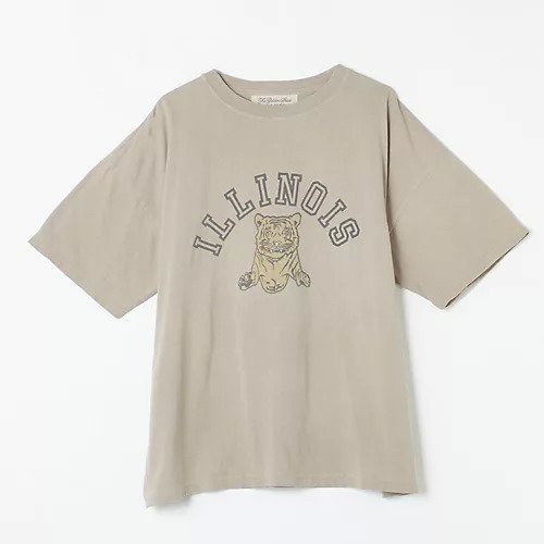 【レミレリーフ/REMI RELIEF】の【HPS別注】HARD SP加工20/-天竺BIGサイズT(ILLINOIS) インテリア・キッズ・メンズ・レディースファッション・服の通販 founy(ファニー) 　ファッション　Fashion　レディースファッション　Fashion for Women　ヴィンテージ　Vintage Style　洗える　Machine Washable　グラフィック　Graphic, Graphic Design　スペシャル　Special, Limited Edition　ダメージ　Distressed, Destroyed　猫　Cat, Kitty　プリント　Print, Printed Pattern　別注　Limited Edition, Custom Order　マニッシュ　Mannish, Boyish　モチーフ　Motif, Design Theme　おすすめ　Recommended / Our Picks　グレージュ|ID: prp329100004888754 ipo3291000000036510507