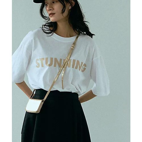 【マージュール/marjour】のSTUNNING TEE インテリア・キッズ・メンズ・レディースファッション・服の通販 founy(ファニー) 　ファッション　Fashion　レディースファッション　Fashion for Women　インナー　Innerwear　春　Spring　秋　Autumn　カーディガン　Cardigan, Knitwear　シンプル　Simple, Minimal　ジャケット　Jacket, Outerwear　ストレッチ　Stretch, Stretchy Fabric　バランス　Balance, Style Balance　プリント　Print, Printed Pattern　マニッシュ　Mannish, Boyish　BEIGE|ID: prp329100004888767 ipo3291000000036510601